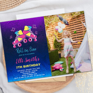 Customisable Skating Party Invitations for Kids
