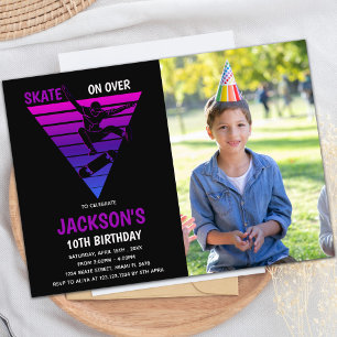 Customisable Skating Party Invitations for Kids