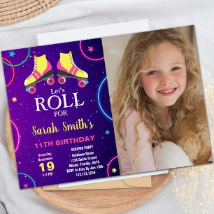 Customisable Skating Party Invitations for Kids