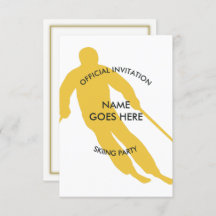 Customisable Skiing Party Invitation
