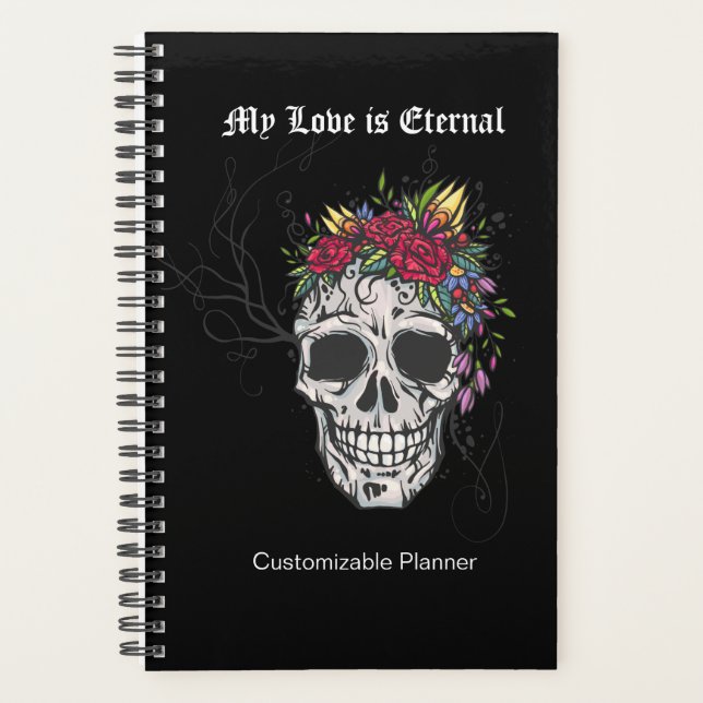 Customisable Skull of the Flower Queen Planner (Front)