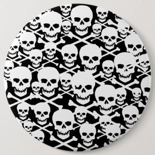 Customisable Skulls & Crossbones 6 Cm Round Badge