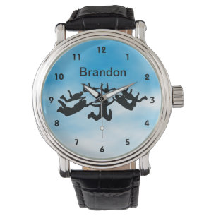 Customisable Sky Diving Design Watch