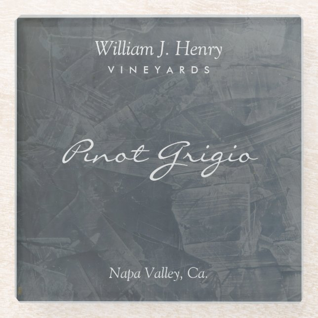 Customisable Slate Travertine Glass Coaster (Front)