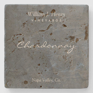 Customisable Slate Travertine Wine Coasters