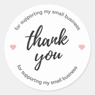 Customisable Small Business Thank You Stickers