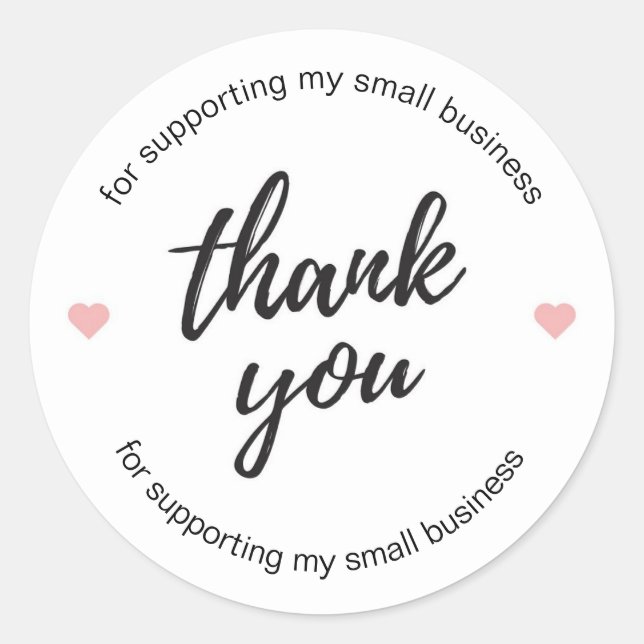 Customisable Small Business Thank You Stickers (Front)