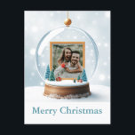 Customisable Snow Globe Photo Christmas Holiday Postcard<br><div class="desc">Capture the magic of the season with this customisable snow globe-themed card! The design features a charming snow globe where you can insert their own photo, making it a unique and personal keepsake. Perfect for holidays, special occasions, or as a memorable gift, this card adds a touch of winter wonder....</div>