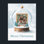 Customisable Snow Globe Photo Christmas Holiday Postcard<br><div class="desc">Capture the magic of the season with this customisable snow globe-themed card! The design features a charming snow globe where you can insert their own photo, making it a unique and personal keepsake. Perfect for holidays, special occasions, or as a memorable gift, this card adds a touch of winter wonder....</div>