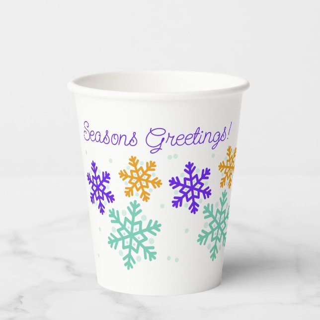 Customisable Snowflake Christmas Cup (Front)