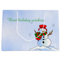 Customisable snowman with snowflakes