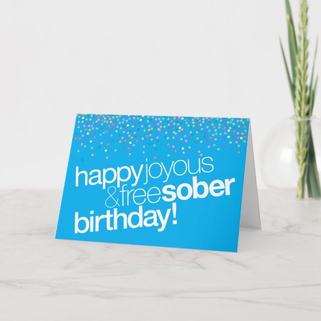 Customisable Sobriety Birthday Card (Front)