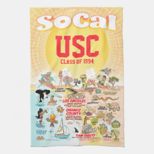 Customisable SoCal Tea Towel