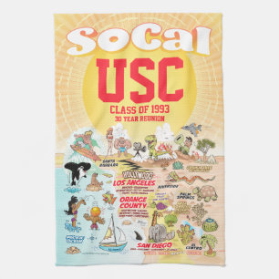 Customisable SoCal Tea Towel