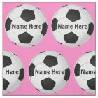 Customisable Soccer Fabric by the Yard NAME, COLOR