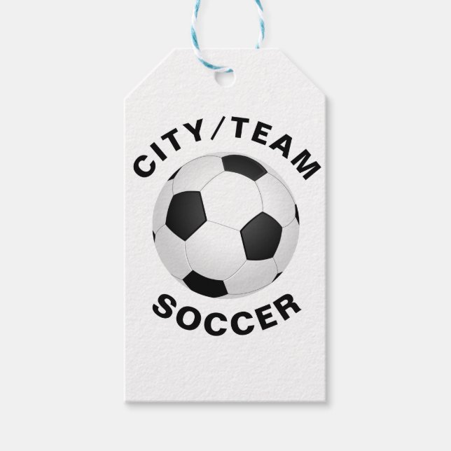 Customisable Soccer Gift Tags (Front)