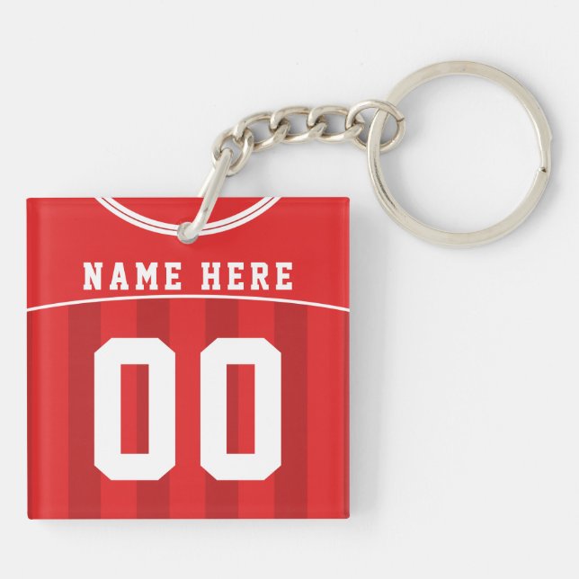 Customisable Soccer Jersey Keyring, Football Key Ring (Back)