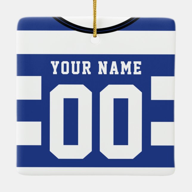 Customisable Soccer Jersey Template Ornament (Back)