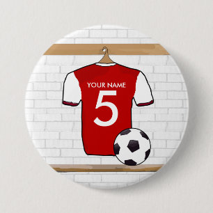 Customisable Soccer Shirt  Party award Buttons