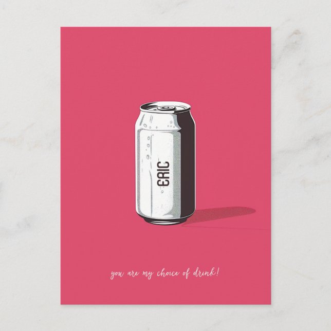 Customisable Soda Can Postcard (Front)