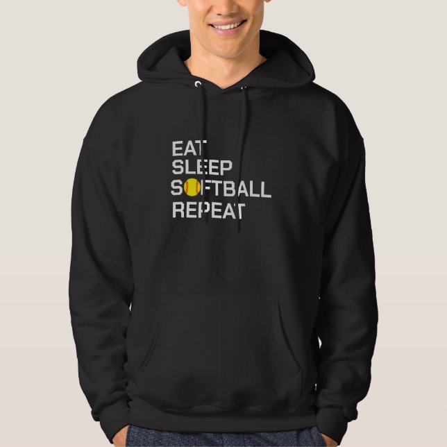 Customisable Softball Graphic Hoodie | Funny Humou (Front)