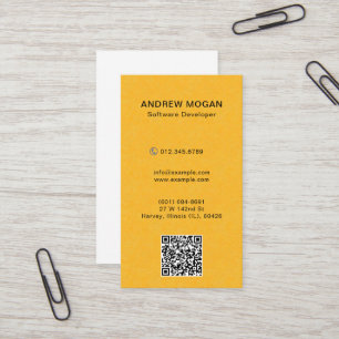 Customisable Software Developer H Mustard Business Card