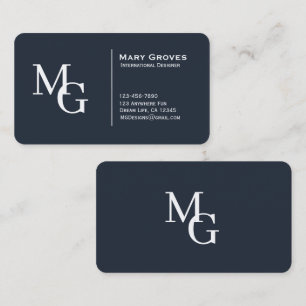 Customisable Sophisticated Charcoal Slate Minimal Business Card