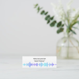 Customisable Sound Wave White  Calling Card