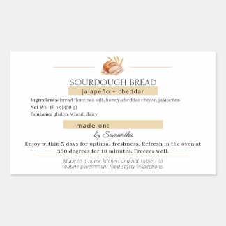 Customisable Sourdough Bread Bag Sticker