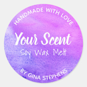 Customisable Soy Wax Melt Classic Round Sticker