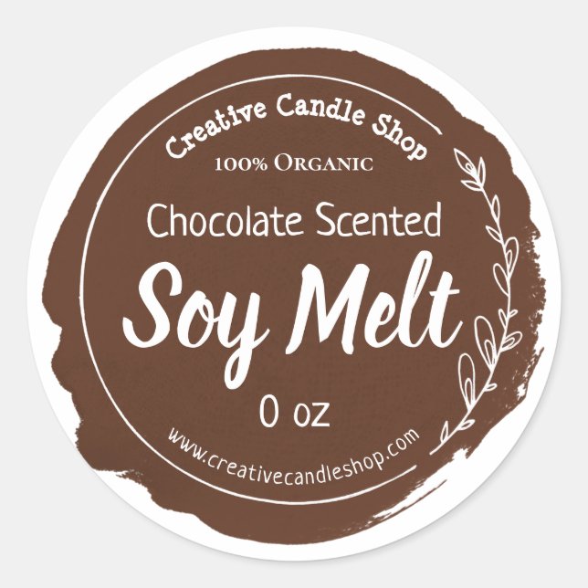 Customisable Soy Wax Melt Label Handmade Business (Front)