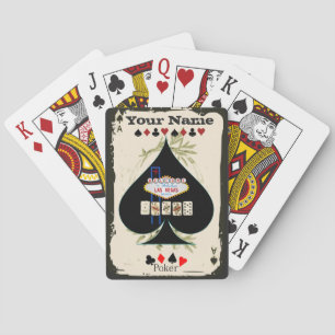 Customisable Spade Las Vegas Poker Cards