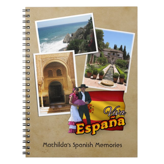 Customisable Spain Notebook (Front)