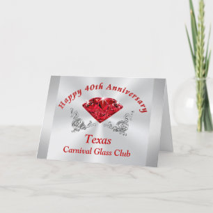Customisable Special Orders 40th Anniversary Card