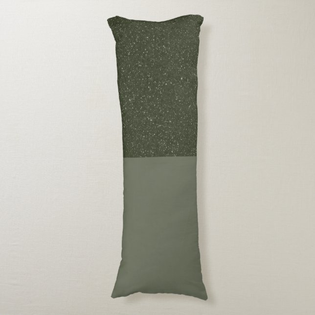 Customisable Speckled Moss Green Body Pillow (Front Vertical)