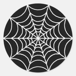 Customisable Spider Web Classic Round Sticker