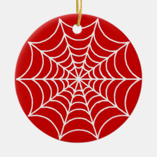 Customisable Spider Webs Ceramic Tree Decoration