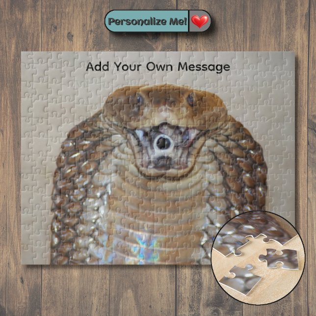 Customisable Spitting Cobra (Venomous Snake) Jigsaw Puzzle (Customizable Spitting Cobra (Venomous Snake) Jigsaw Puzzle)