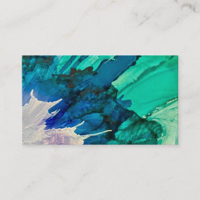 Customisable Splatter abstract business cards (Front)