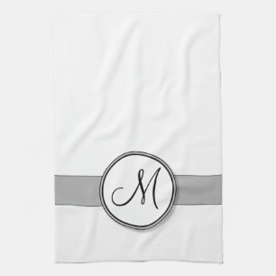 Customisable Split Monogram Seal Template Tea Towel