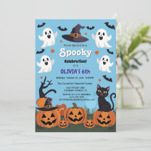 Customisable Spooky Halloween Birthday Party Invitation