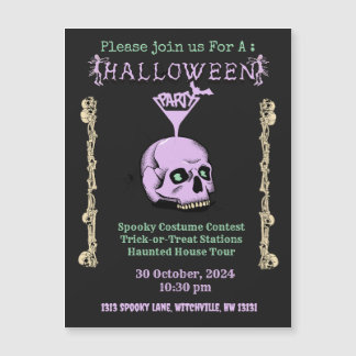 Customisable Spooky Skull Halloween Invitation