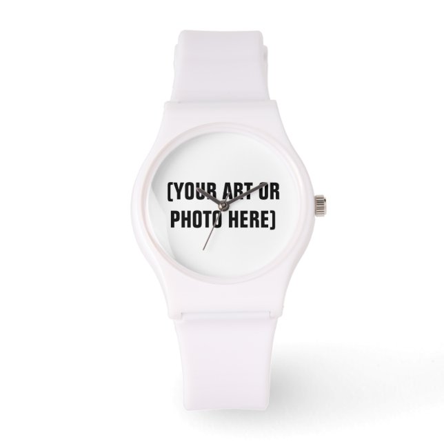 Customisable Sporty Watch (White) (Front)