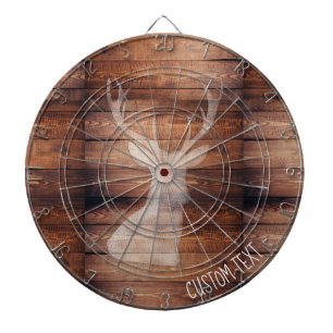 Customisable Spray Painted Deer on Wood Dartboard