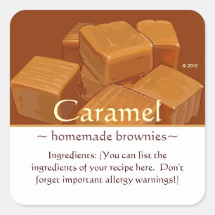 Customisable Square Caramels Stickers