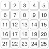 Customisable Square Number Stickers Black