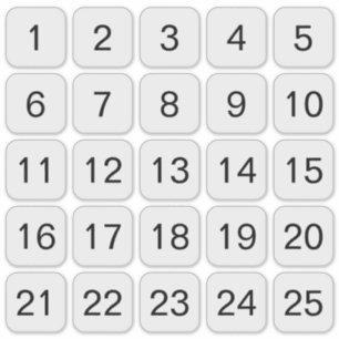 Customisable Square Number Stickers Black 