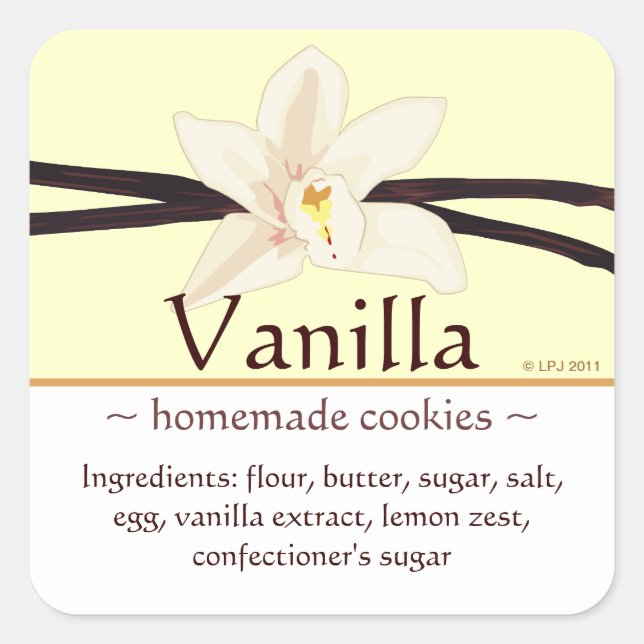 Customisable Square Vanilla Stickers (Front)