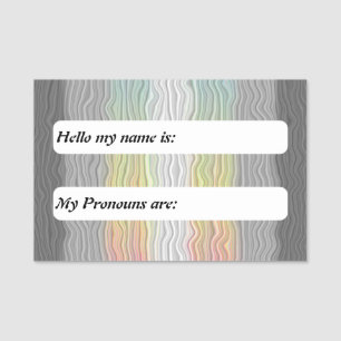 Customisable Squiggly Boho Demifluid Pride Flag Name Tag