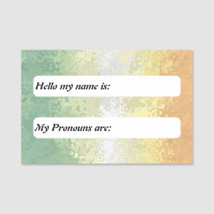 Customisable Squiggly Bubbly Genderflor Pride Flag Name Tag